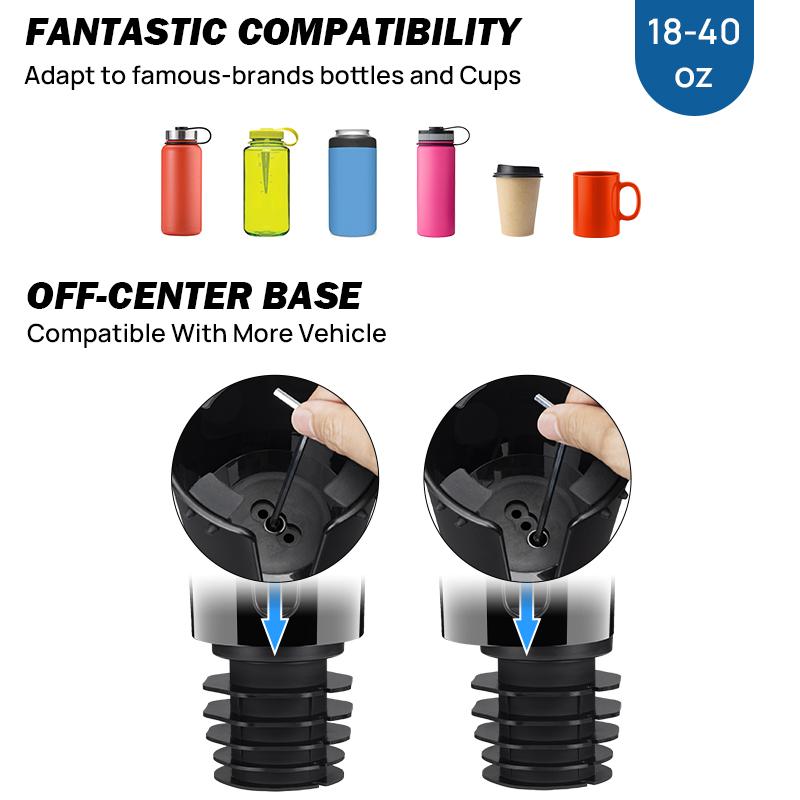 Car Cup Holder with 360° Rotation & Adjustable Arm