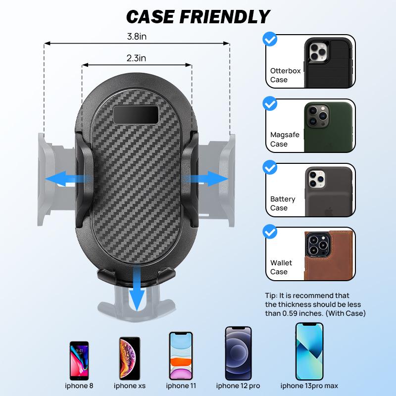 Car Cup Holder with 360° Rotation & Adjustable Arm