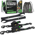 Rhino USA 1" x 10' Retractable Ratchet Straps