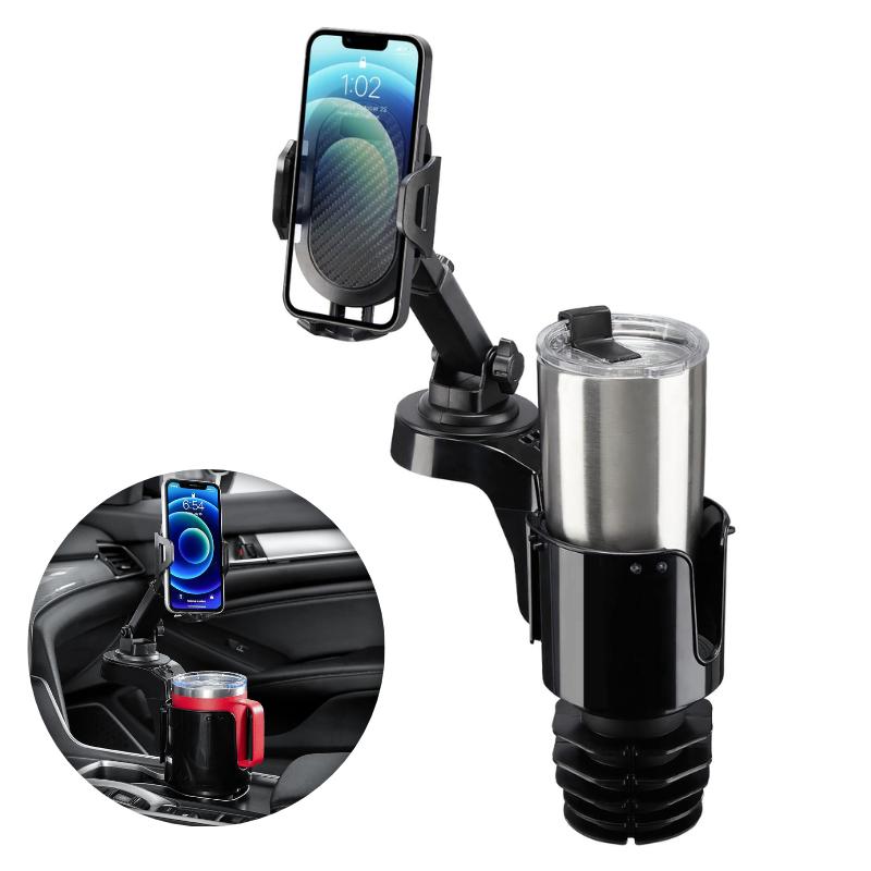 Car Cup Holder with 360° Rotation & Adjustable Arm