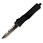 Carbon Fiber Pattern Metal Handle OTF Pocket Knife