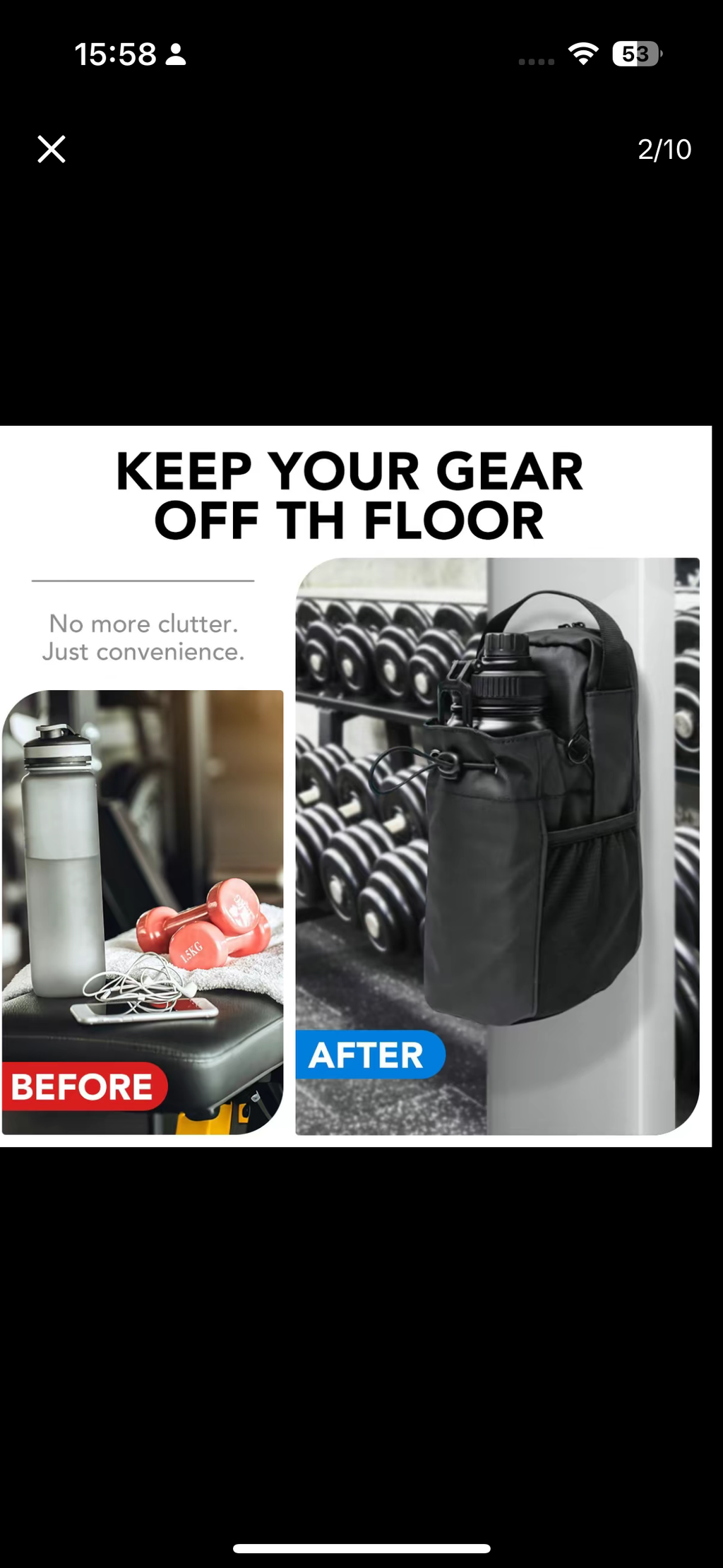 Magnetic Gym Bag Organizer