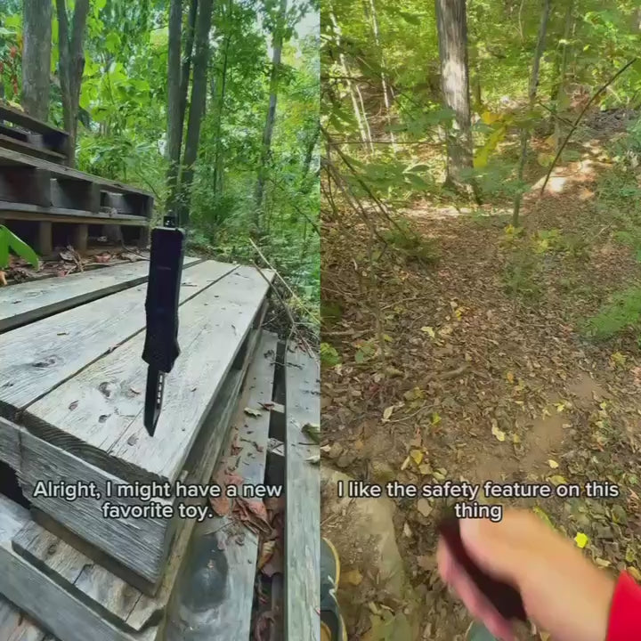 Carbon Fiber Pattern Metal Handle OTF Pocket Knife