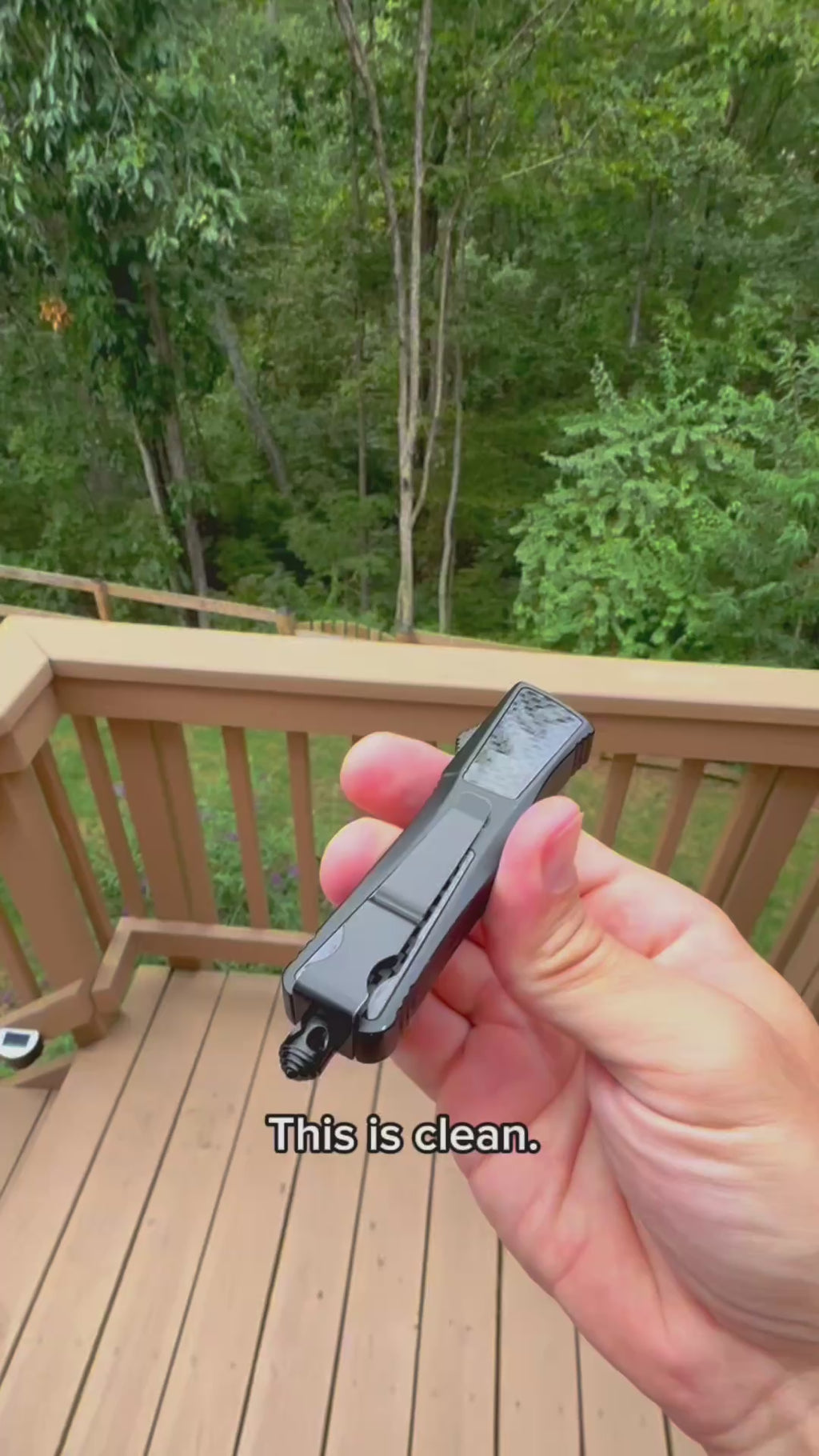 Carbon Fiber Pattern Metal Handle OTF Pocket Knife